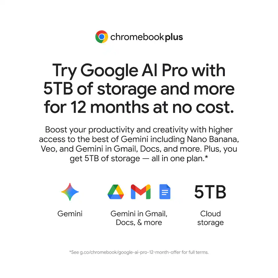 Acer Chromebook Plus 516 16″ WUXGA Laptop with Google AI, Intel® Core™ i3-1315U, 8GB LPDDR5 Memory, 128GB UFS, Wi-Fi 6E, Steel Gray — Steel Gray