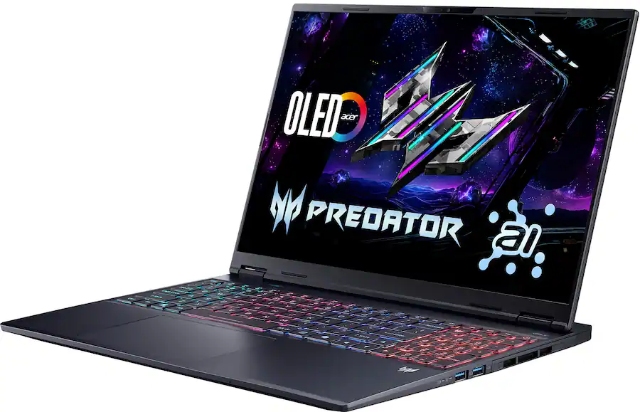 Acer Predator Helios Neo 16S AI Gaming Laptop 16 OLED 240Hz, Intel Core Ultra 9, RTX 5070 Ti, 32GB RAM, 1TB SSD, Obsidian Black — Obsidian Black