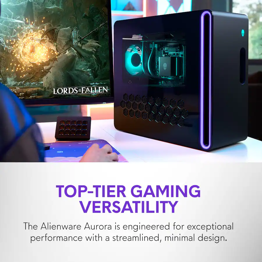 Alienware Aurora Gaming Desktop, Intel Core Ultra 9 Series 2 285K (2024), 32GB Memory, NVIDIA GeForce RTX 5080 16GB, 2TB Storage, Black — Black