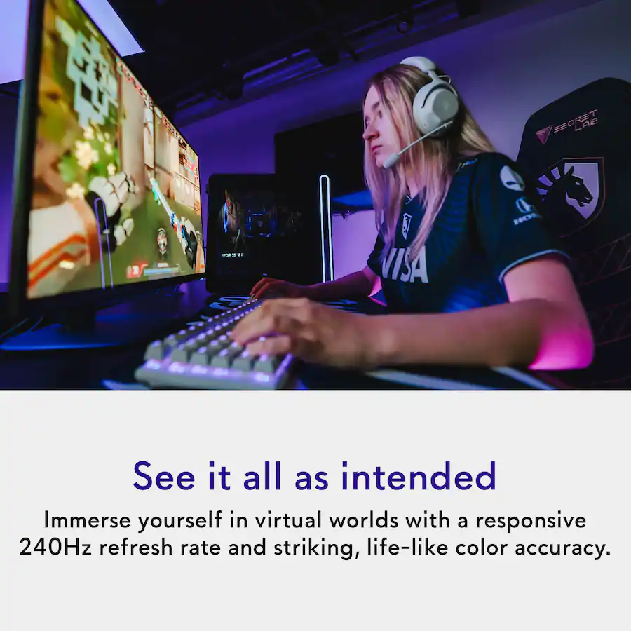 Alienware AW2725Q 26.7″ QD‑OLED 4K UHD 240Hz Gaming Monitor, Interstellar Indigo — Interstellar Indigo