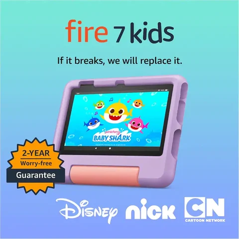 Amazon Fire 7 Kids 7″ Tablet (2023), 32GB, Purple
