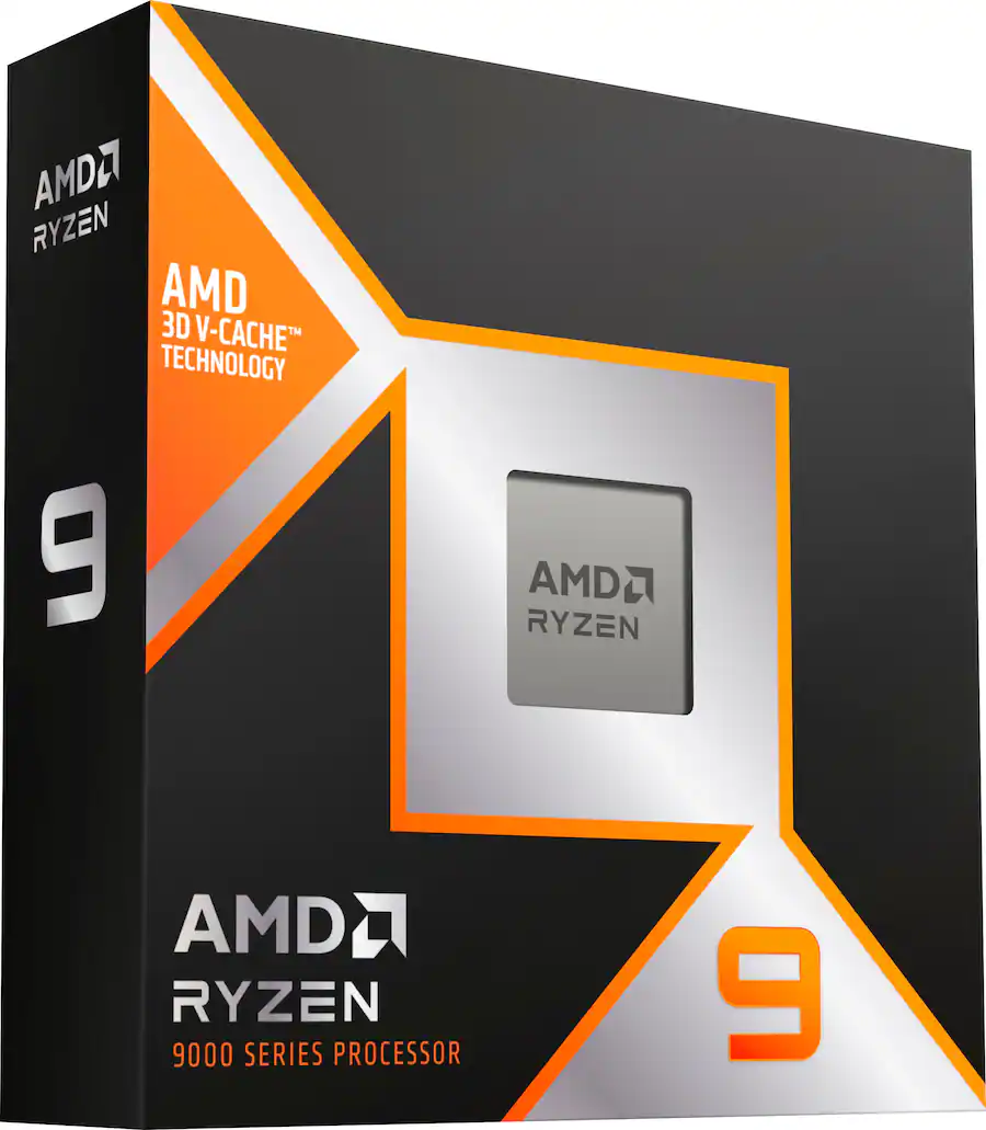 AMD Ryzen 9 9950X3D 16-Core 32-Thread Desktop Processor, Black — Black