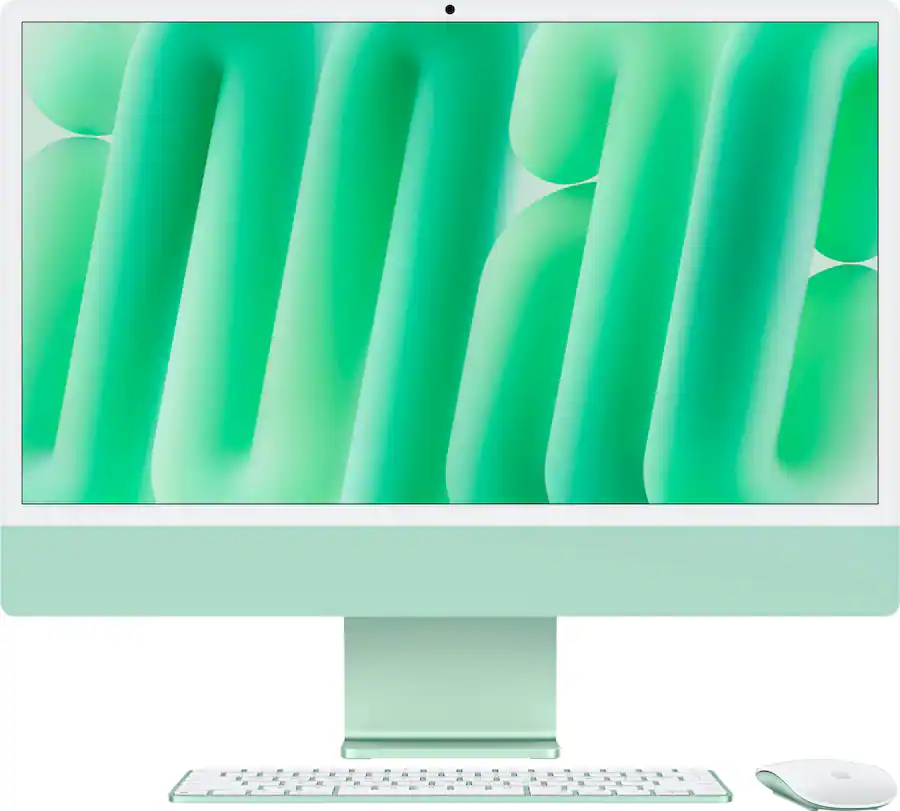 Apple iMac 24-inch All-in-One (M4 Chip, 16GB Memory, 256GB SSD, Blue) — Green