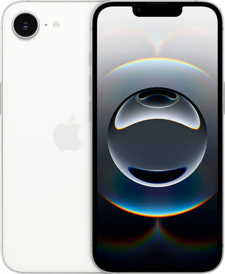 Apple iPhone 16e 128GB Unlocked Smartphone with Apple Intelligence, White