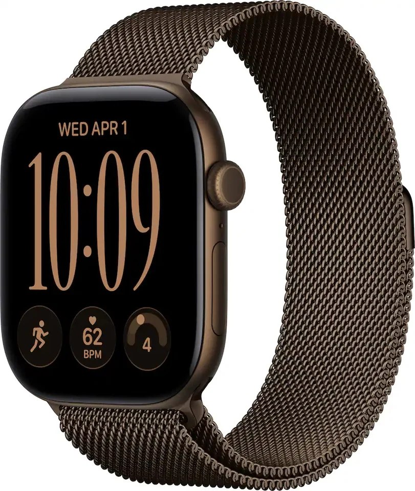 Apple Watch Series 12 GPS 46mm Aluminum Case with Dark Bronze Milanese Loop (S/M, 2026)