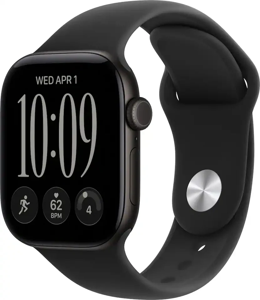 Apple Watch Series 12 GPS 42mm Aluminum Case with Black Sport Band (M/L, 2026)