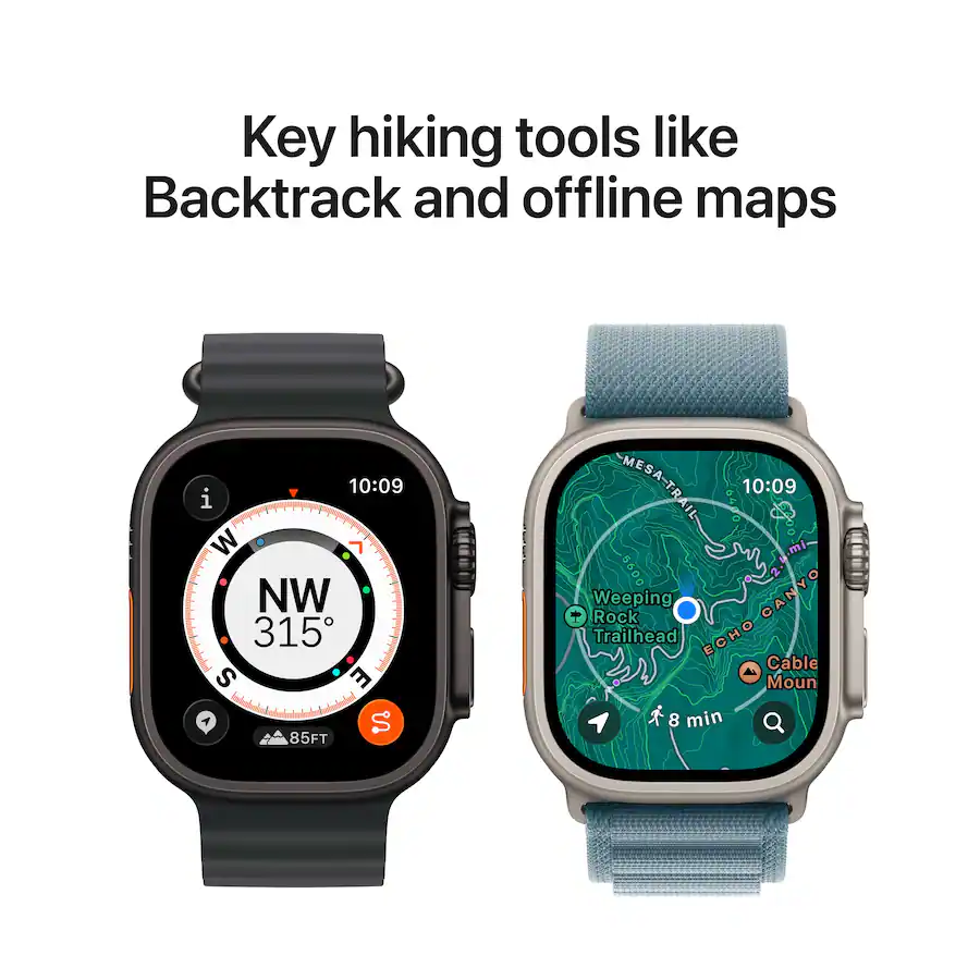 Apple Watch Ultra 3 GPS + Cellular 49mm Titanium Case with Black Alpine Loop (Medium, Black, 2025) — Black