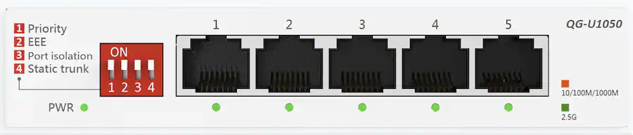ASUS QG-U1050 5-Port 2.5G Unmanaged Ethernet Switch, White — White