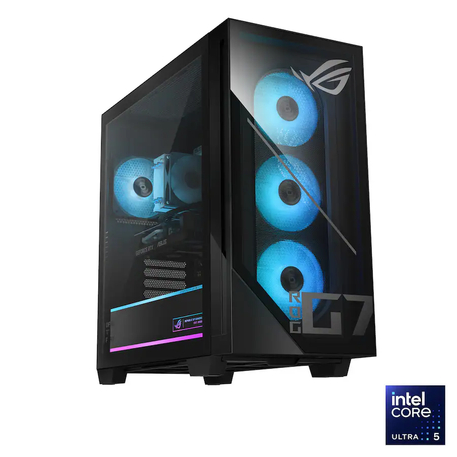 ASUS ROG G700 Gaming Desktop Intel Core Ultra 5 225F 16GB Memory NVIDIA GeForce RTX 5060 8GB 1TB SSD Black