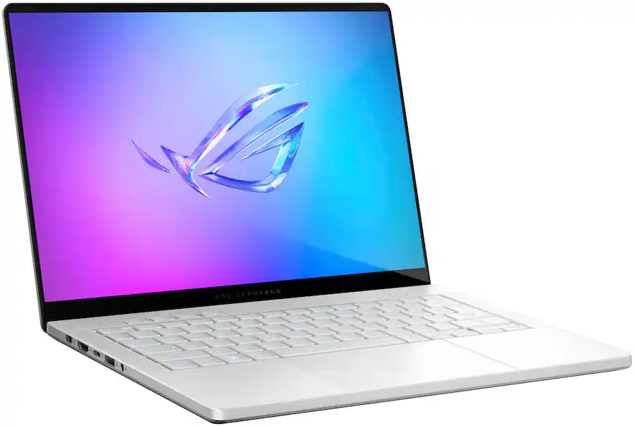 ASUS ROG Zephyrus G14 14″ 3K OLED 120Hz Gaming Laptop (AMD Ryzen™ 9 270, NVIDIA® GeForce RTX™ 5060, 16GB Memory, 1TB SSD), Platinum White — Platinum White