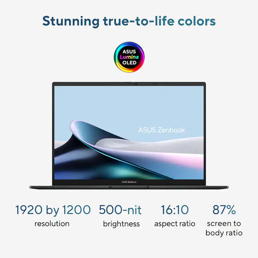 ASUS Zenbook 14 14″ 2K OLED Touchscreen Laptop (AMD Ryzen AI 9 465, 16GB Memory, 512GB SSD, Copilot+ PC), Jasper Gray — Jasper Gray