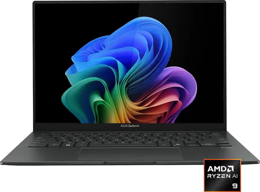 ASUS Zenbook 14 14″ 2K OLED Touchscreen Laptop (AMD Ryzen AI 9 465, 16GB Memory, 512GB SSD, Copilot+ PC), Jasper Gray — Jasper Gray