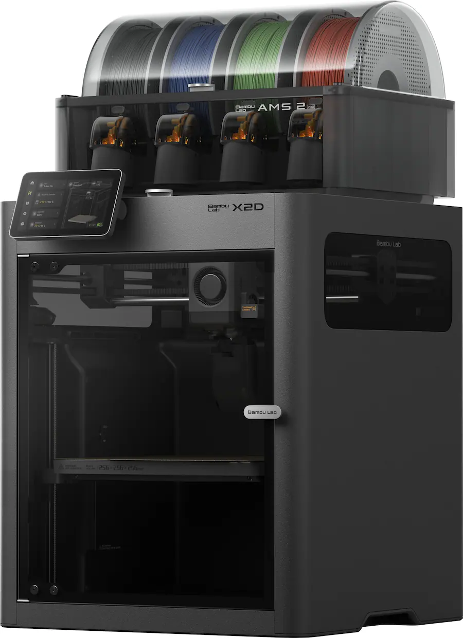 Bambu Lab X2D AMS Combo 3D Printer, Gray — Gray