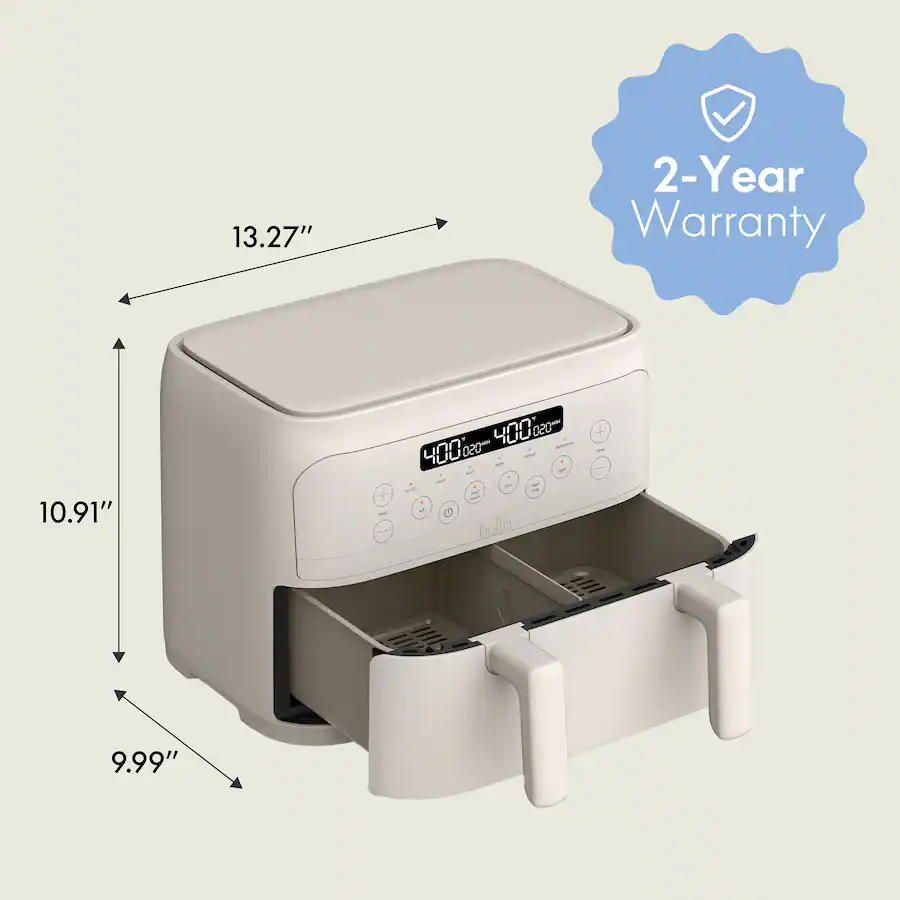 Bella 4 Quart TriZone Air Fryer Oatmilk — Oatmilk
