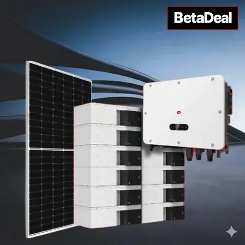 50kW (60kVA) Commercial Hybrid Solar System Setup (Customizable High-Voltage Array) Inverter IP 66 | Battery IP 21