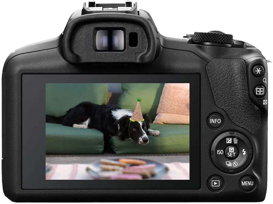 Canon EOS R100 4K Video Mirrorless Camera with RF S18 to 45mm Lens Black — Black