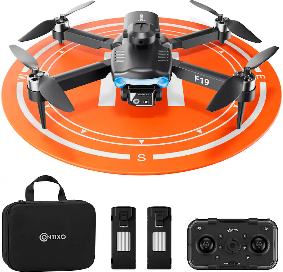 Contixo F19 Arvo Foldable Drone with 1080p HD Camera, Silver — Silver