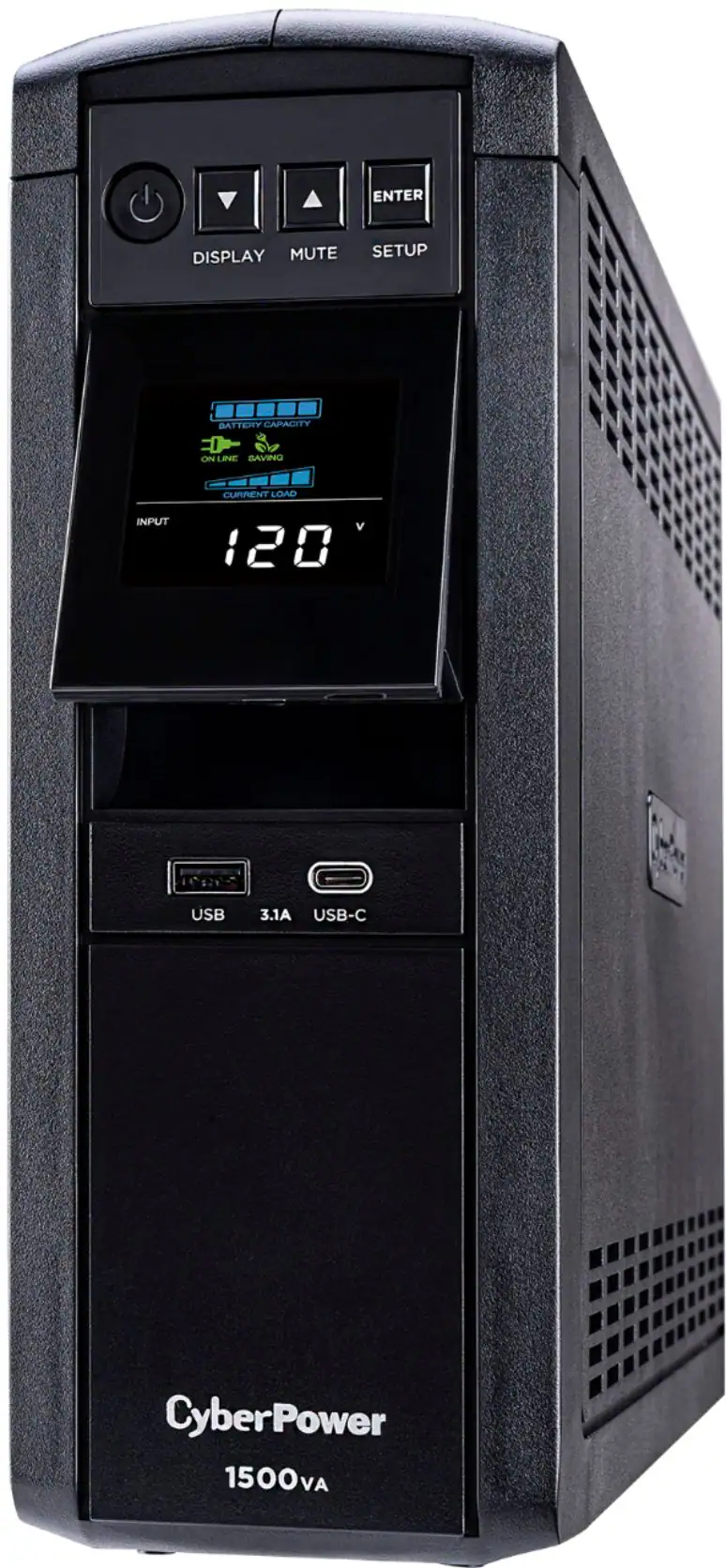 CyberPower 1500VA Sine Wave Battery Back-Up System (GX1500U), Black — Black