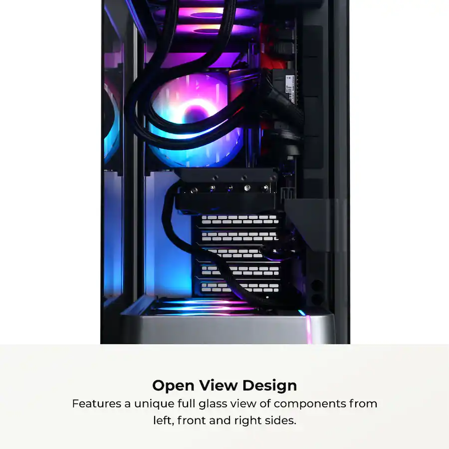 CyberPowerPC Gaming Desktop – AMD Ryzen 7 9800X3D, NVIDIA GeForce RTX 5070 12GB, 32GB DDR5 Memory, 2TB SSD, Black — Black