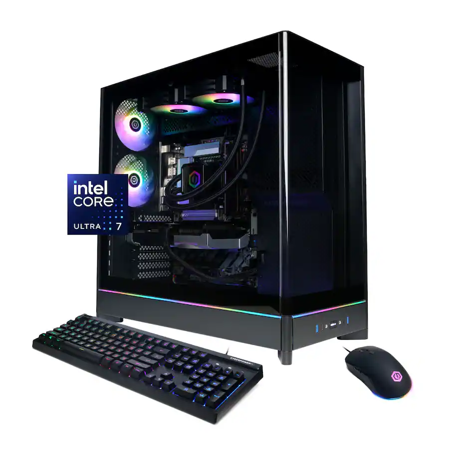 CyberPowerPC Gaming Desktop (Intel Core Ultra 7 265F, NVIDIA GeForce RTX 5070 12GB, 16GB DDR5, 1TB SSD, Black) — Black