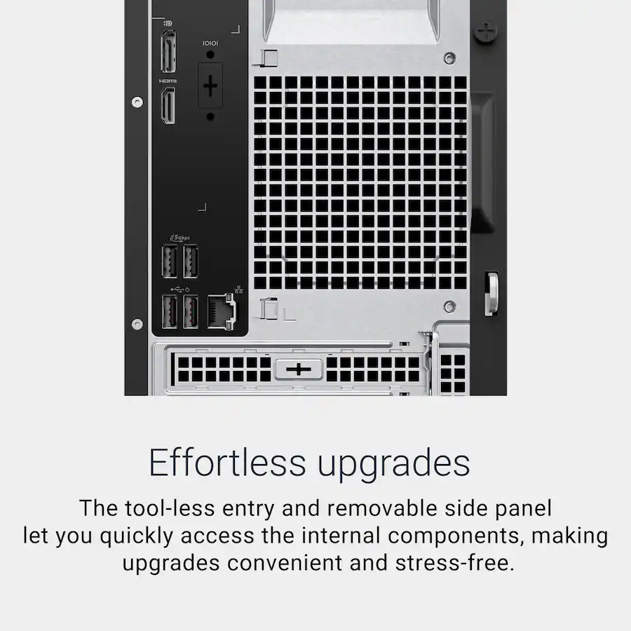 Dell Desktop with Intel Core Ultra 5 Series 2 225 (2025), 16GB Memory, 1TB Storage, Black — Black