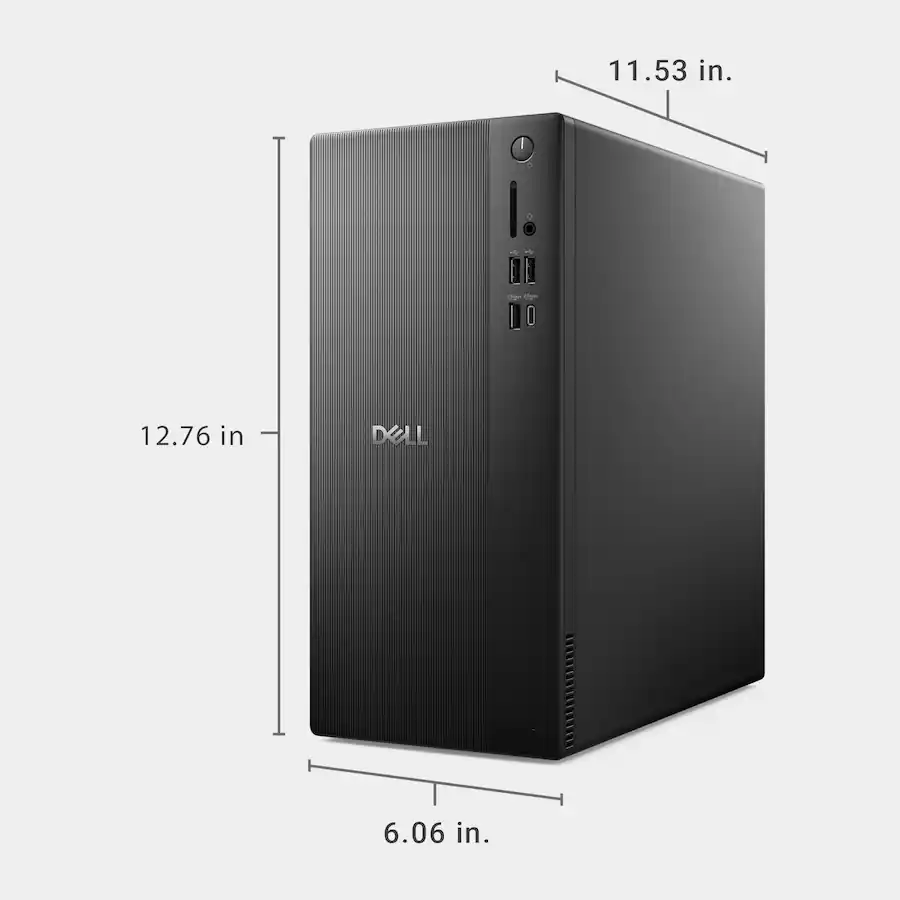 Dell Desktop with Intel Core Ultra 5 Series 2 225 (2025), 16GB Memory, 1TB Storage, Black — Black