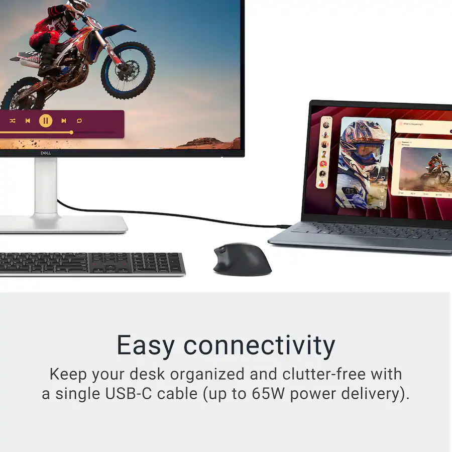 Dell S2725QC 27″ IPS LED 4K UHD 120Hz Monitor, Ash White — Ash White