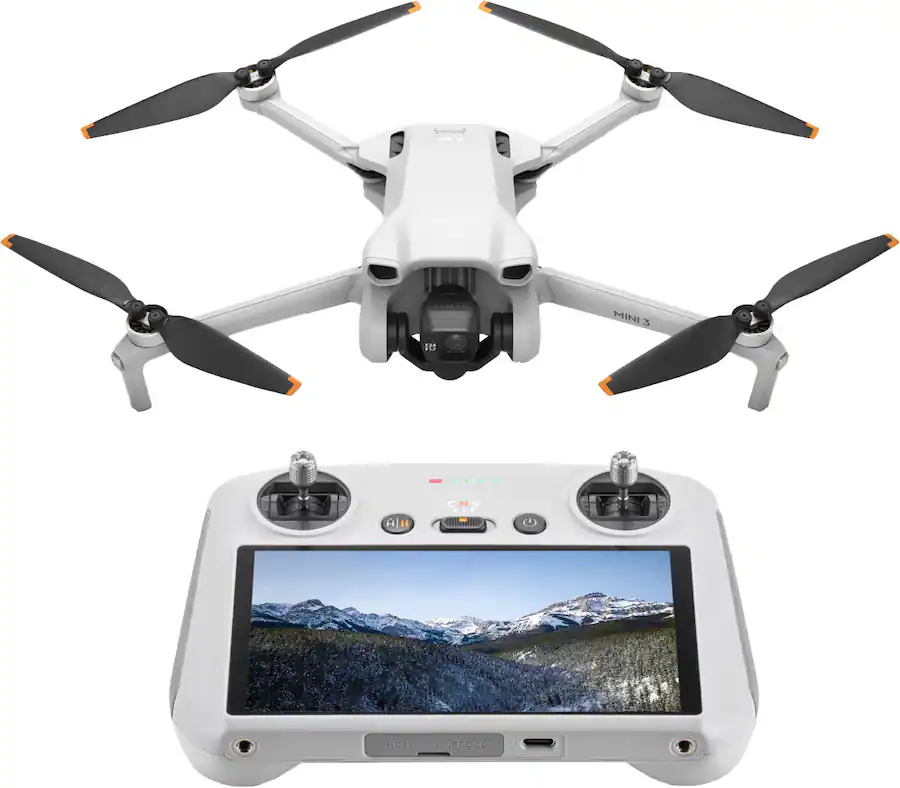 DJI Mini 3 Drone with DJI RC Controller, Gray — Gray