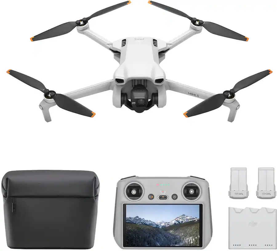 DJI Mini 3 Fly More Combo with DJI RC, Gray — Gray