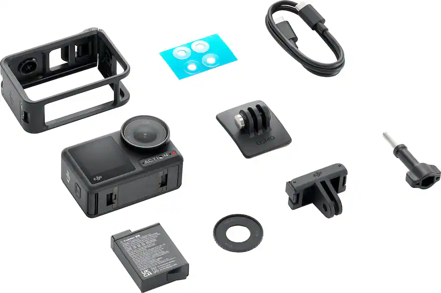 DJI Osmo Action 4 4K Action Camera Standard Bundle, Gray — Gray