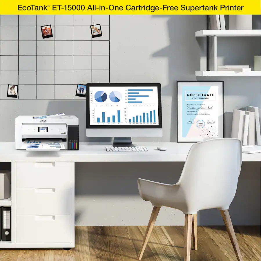 Epson EcoTank ET 15000 Wireless All-In-One Supertank Inkjet Printer White — White