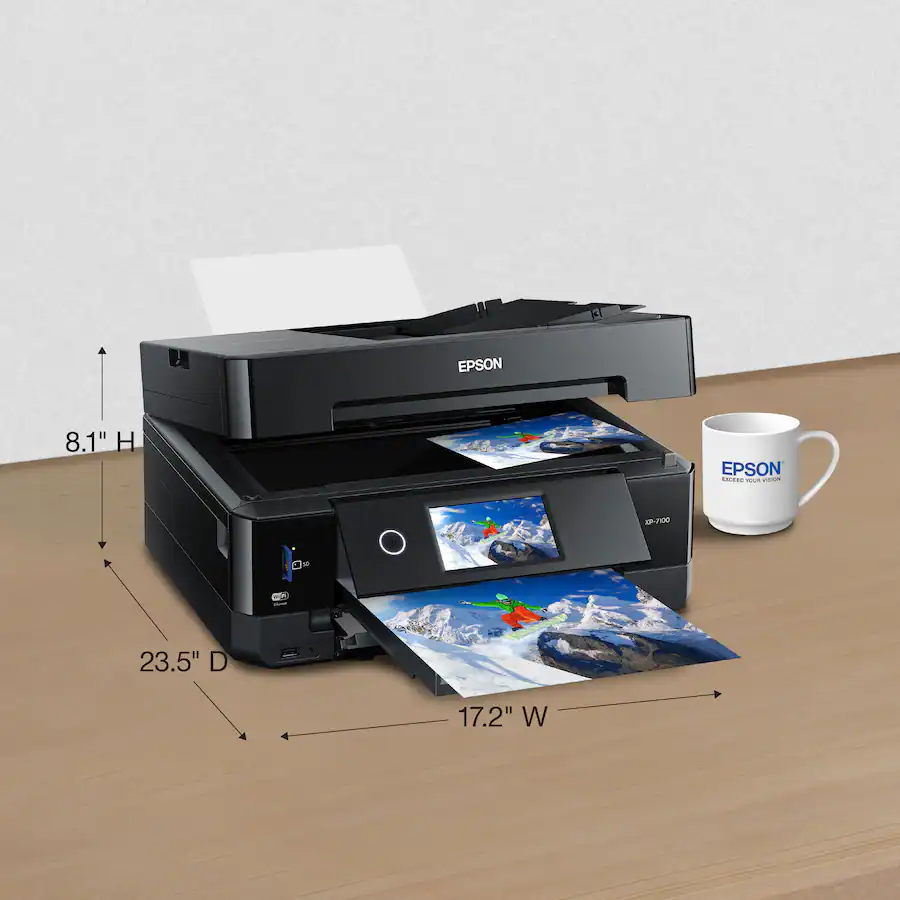 Epson Expression Premium XP-7100 Wireless All-in-One Inkjet Printer, Black — Black