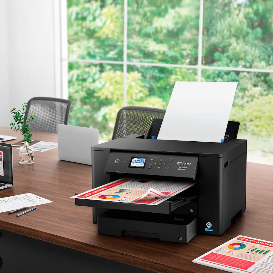 Epson WorkForce Pro WF-7310 Wireless Wide-Format Inkjet Printer, Black — Black