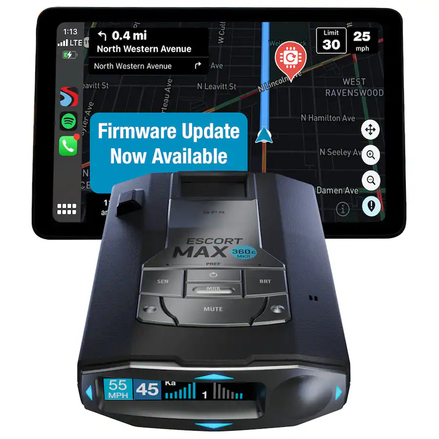 Escort MAX 360c MKII Radar & Laser Detector, Black — Black
