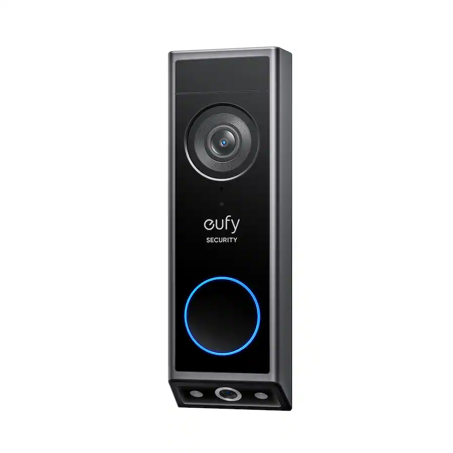 eufy Smart Wi-Fi E340 2K Wired & Battery Video Doorbell with Dual Cameras, Black — Black