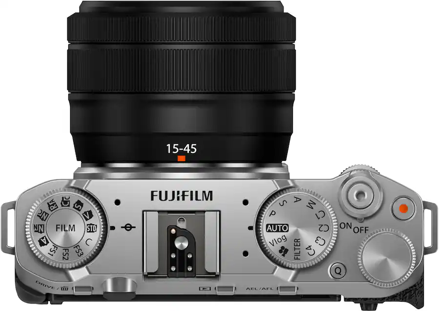 Fujifilm X-M5 Body with XC15-45mm F3.5-5.6 OIS PZ Lens Kit, Black — Silver