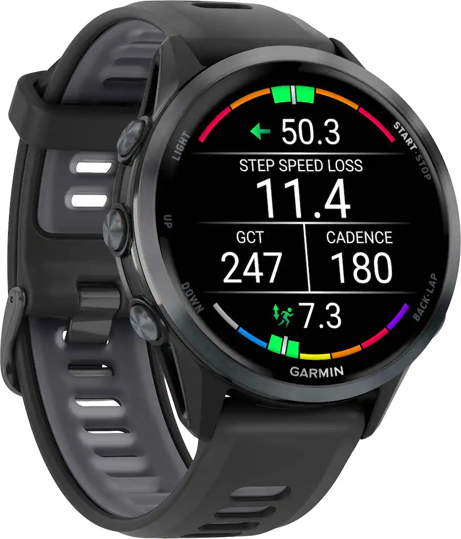 Garmin Forerunner 970 GPS Smartwatch 47mm Titanium, Carbon Gray DLC Titanium (2025) — Carbon Gray DLC Titanium