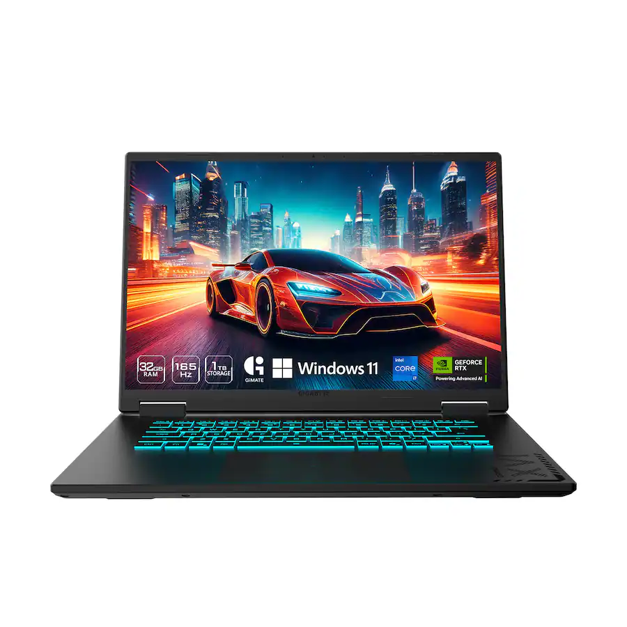Gigabyte Gaming A16 16″ 165Hz WUXGA Gaming Laptop (Intel Core i7-13620H, GeForce RTX 5060) — Black Steel