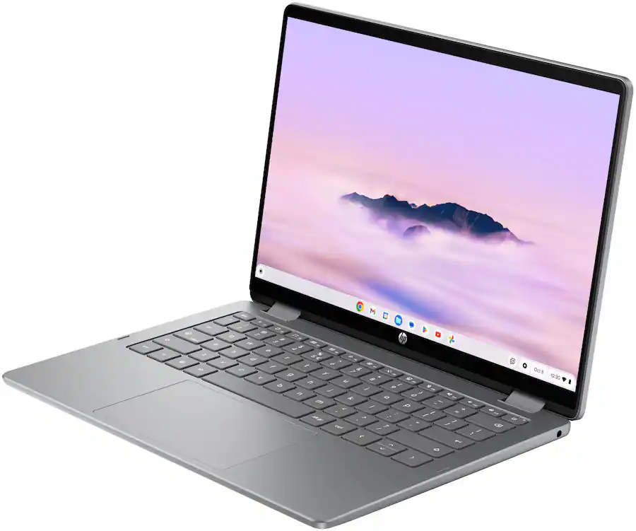 HP 14″ 2K Touchscreen 2-in-1 Chromebook Plus (Intel Core 3 N355, 8GB Memory, 256GB UFS), Meteor Silver — Meteor Silver