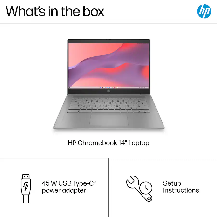 HP 14 Chromebook Laptop Intel Celeron N4500, 4GB Memory, 64GB eMMC, Modern Grey — Modern Grey
