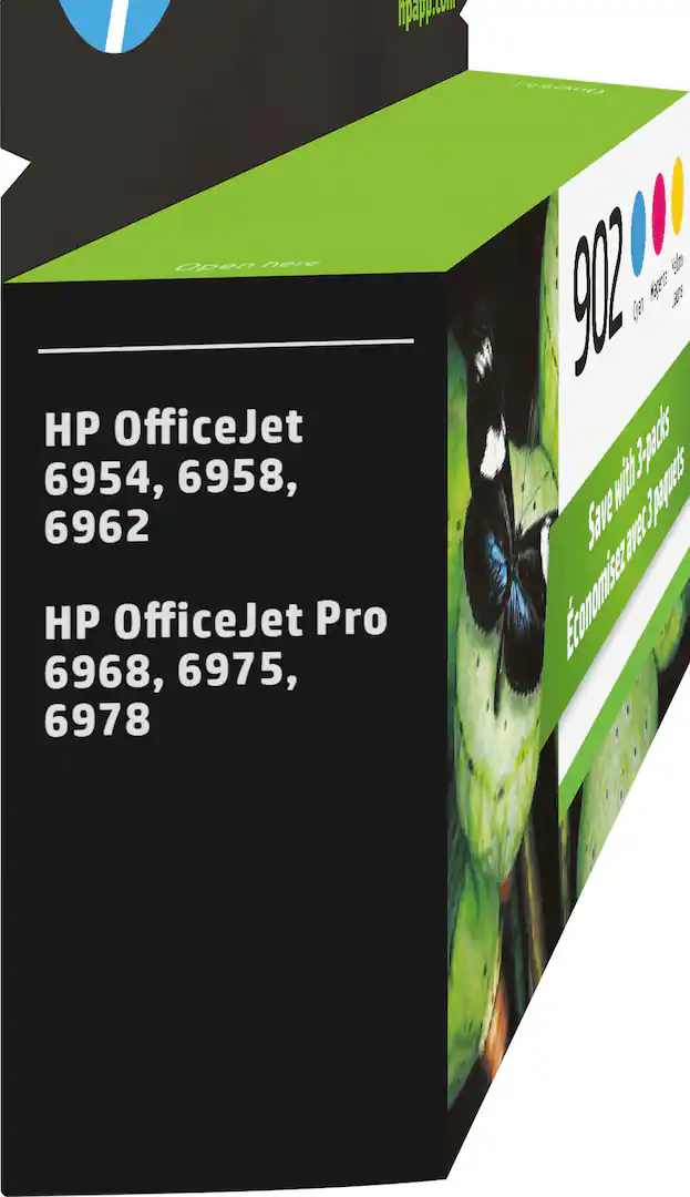 HP 902 Standard Capacity Cyan Magenta Yellow Ink Cartridge 3-Pack