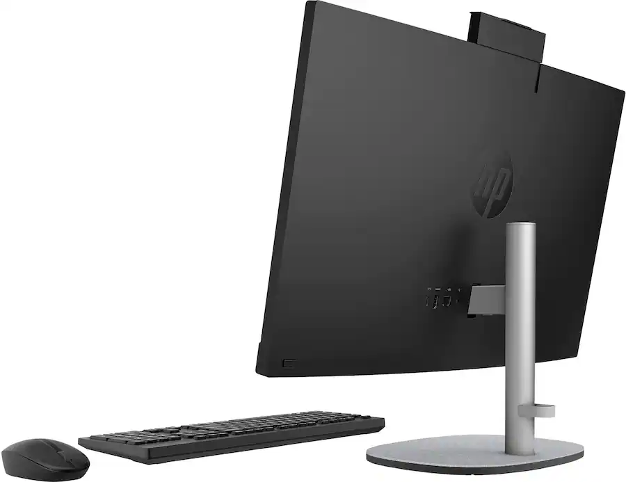 HP Copilot+ PC 24″ Full HD Touch-Screen All-in-One Desktop, AMD Ryzen AI 5 340, 16GB DDR5 Memory, 512GB SSD, Jet Black — Jet Black