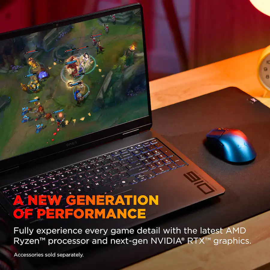 HP OMEN 16 2K 144Hz Gaming Laptop AMD Ryzen 9 8940HX, RTX 5060, 32GB DDR5 Memory, 1TB SSD, Shadow Black — Shadow Black