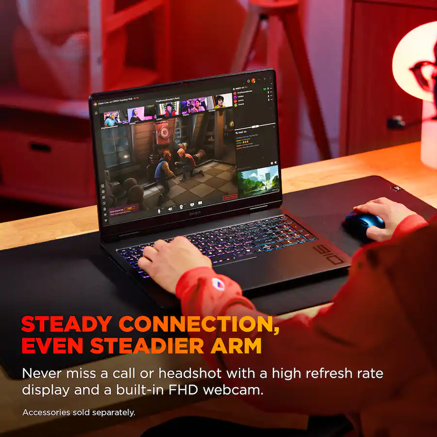 HP OMEN 16 2K 144Hz Gaming Laptop AMD Ryzen 9 8940HX, RTX 5060, 32GB DDR5 Memory, 1TB SSD, Shadow Black — Shadow Black