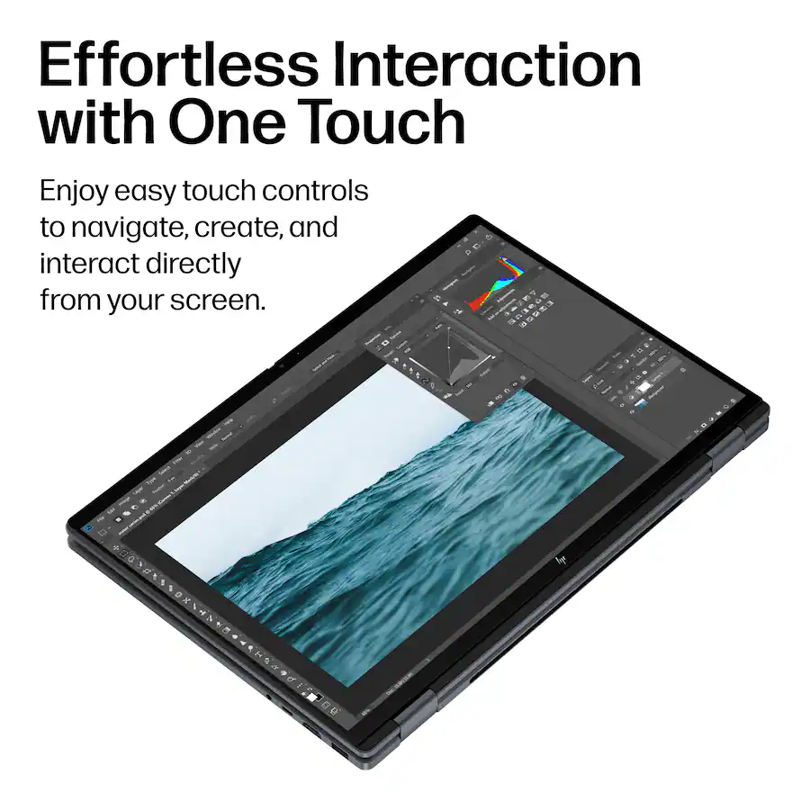 HP OmniBook X Flip 2-in-1 16″ 2K OLED Touchscreen Laptop (Intel® Core™ Ultra 5, 16GB Memory, 512GB SSD, Copilot+ PC), Eclipse Gray — Eclipse Gray