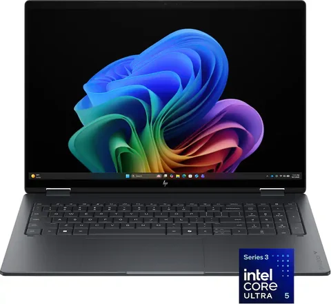 HP OmniBook X Flip 2-in-1 16″ 2K OLED Touchscreen Laptop (Intel® Core™ Ultra 5, 16GB Memory, 512GB SSD, Copilot+ PC), Eclipse Gray