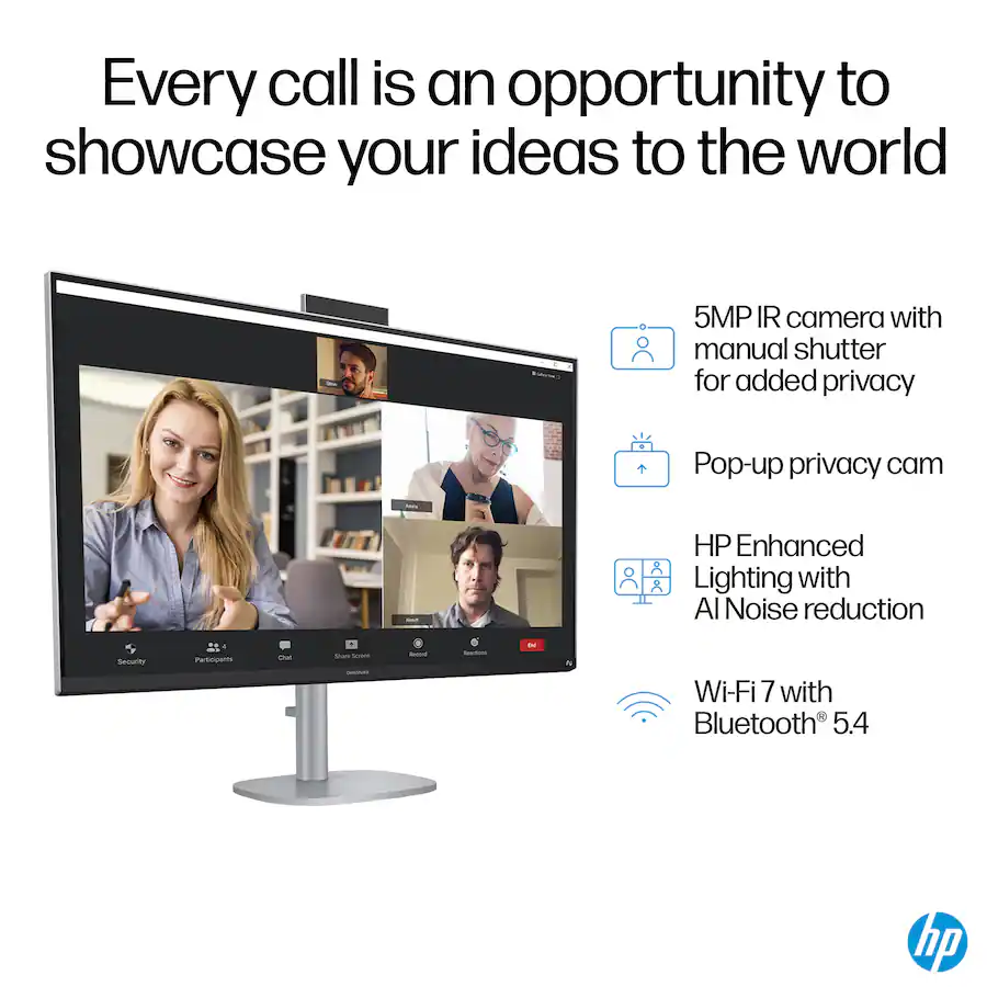 HP OmniStudio X Copilot+ PC 31.5″ 4K UHD All-in-One Desktop, Intel Core Ultra 7 258V, 32GB Memory, 1TB SSD, Meteor Silver — Meteor Silver