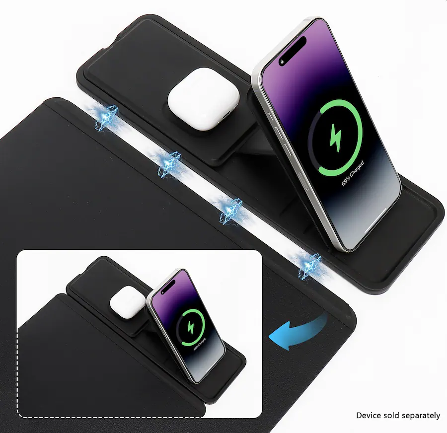 HP SaharaCase Universal Desk Mat with Wireless Charging — Black