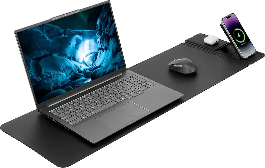 HP SaharaCase Universal Desk Mat with Wireless Charging — Black