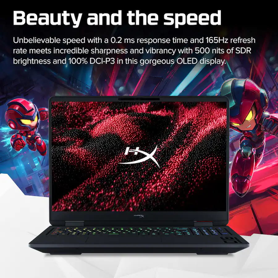 HyperX HP OMEN 16″ 165Hz 2.5K OLED Gaming Laptop, AMD Ryzen 9 8940HX, NVIDIA GeForce RTX 5060, 16GB DDR5 Memory, 1TB SSD, Shadow Black — Shadow Black